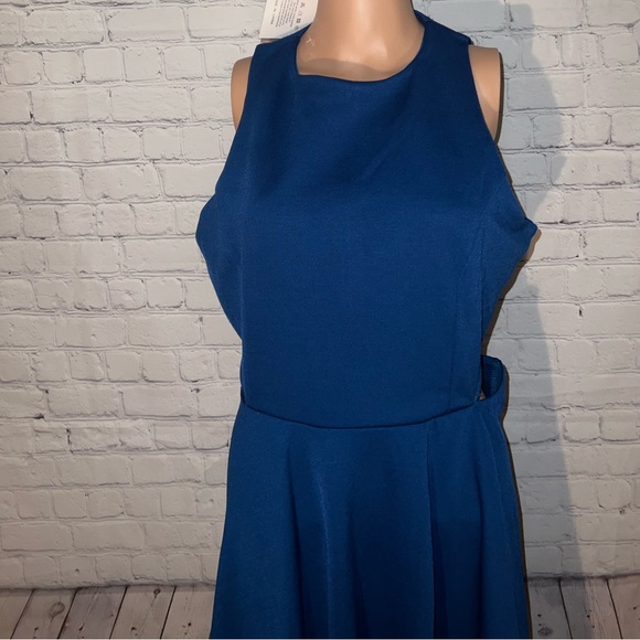 BRAND NWT Belongsci Blue Sleeveless Dress size XL - Picture 2 of 12